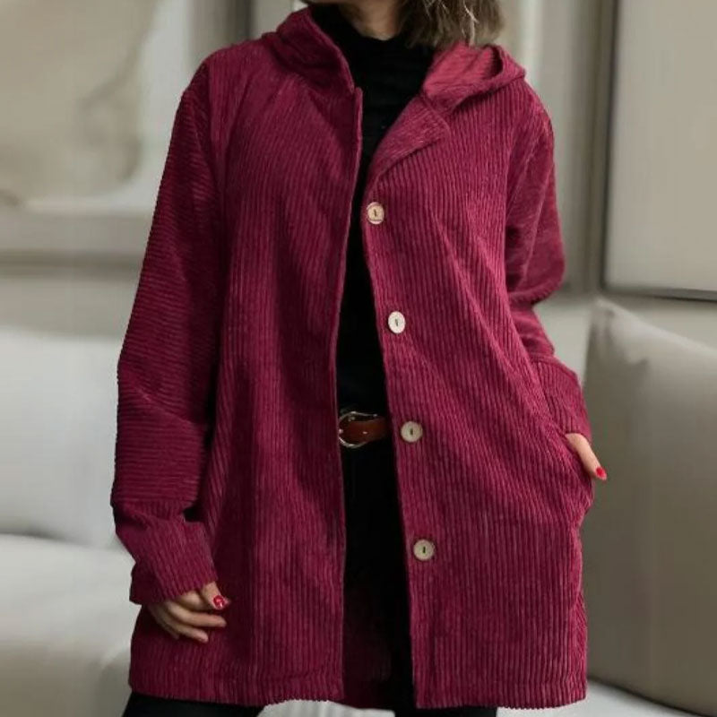 Marisela | Casual velvet hoodie jacket for autumn