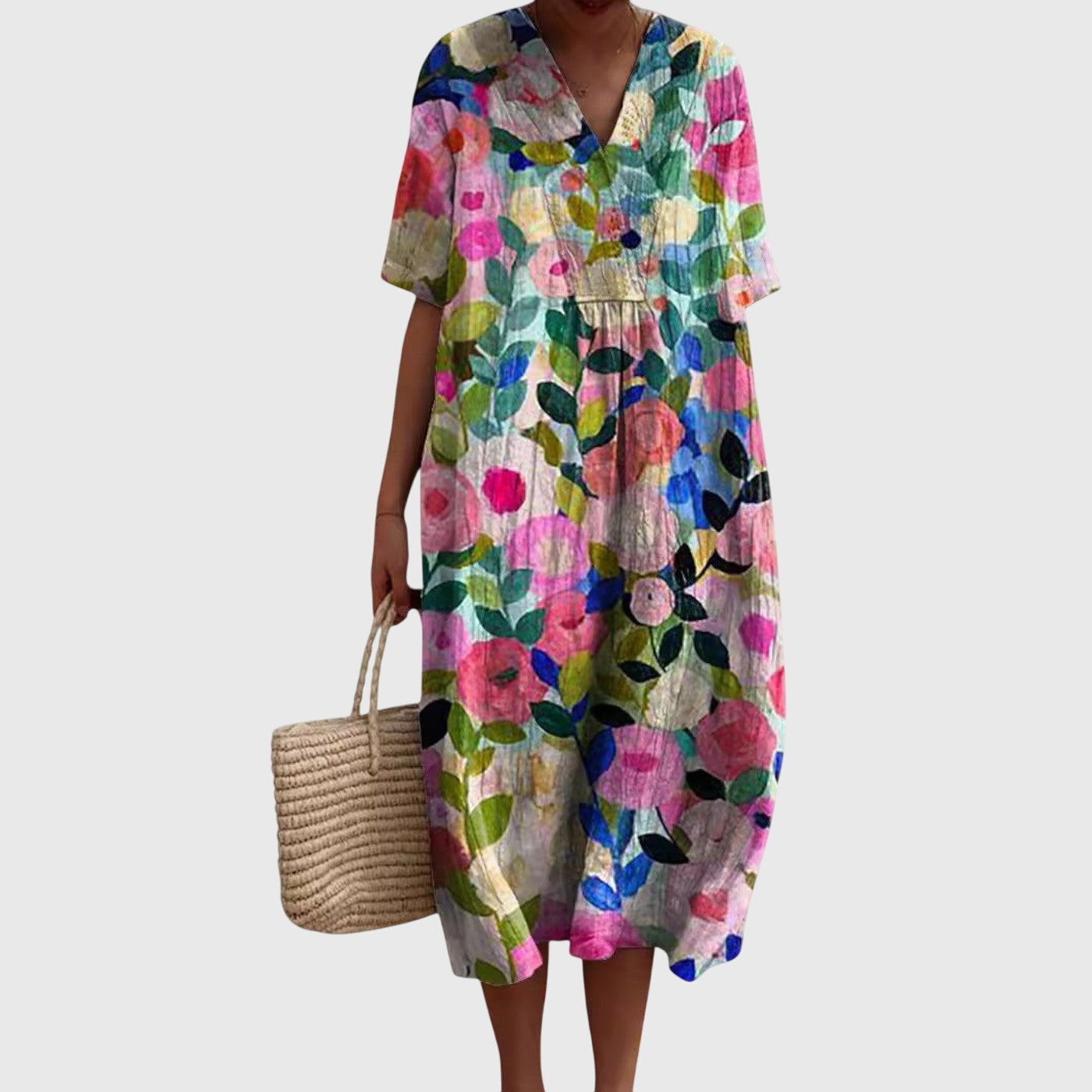 Daniela - Comfortabele Bloemenjurk