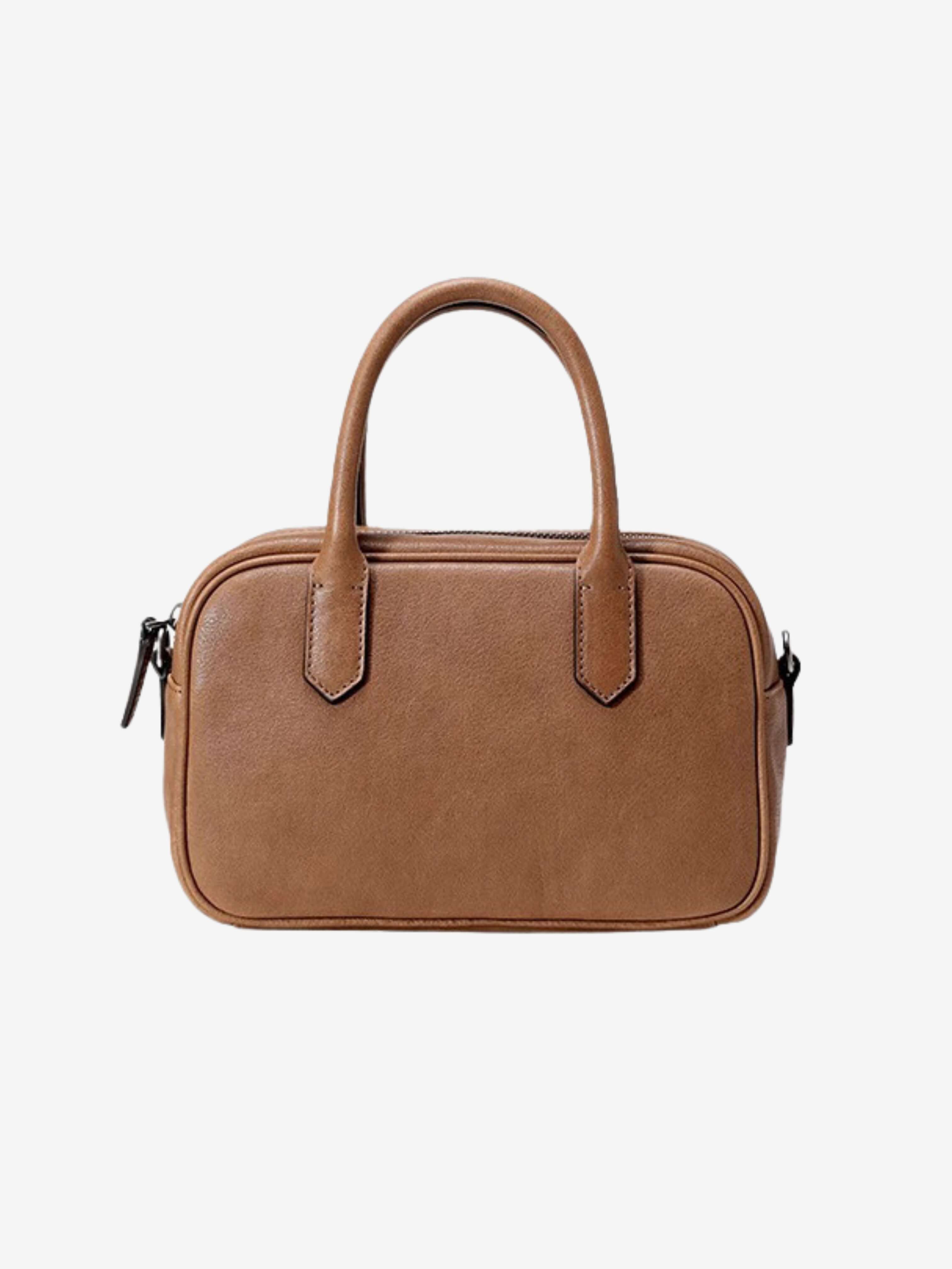 Eliza | Gepolijste Vierkante Tas met Rits