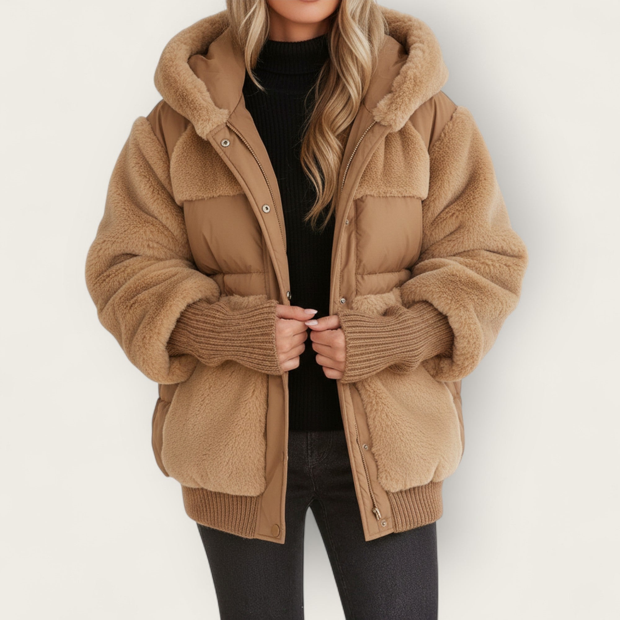 LENA | Premium gewatteerde jas met capuchon