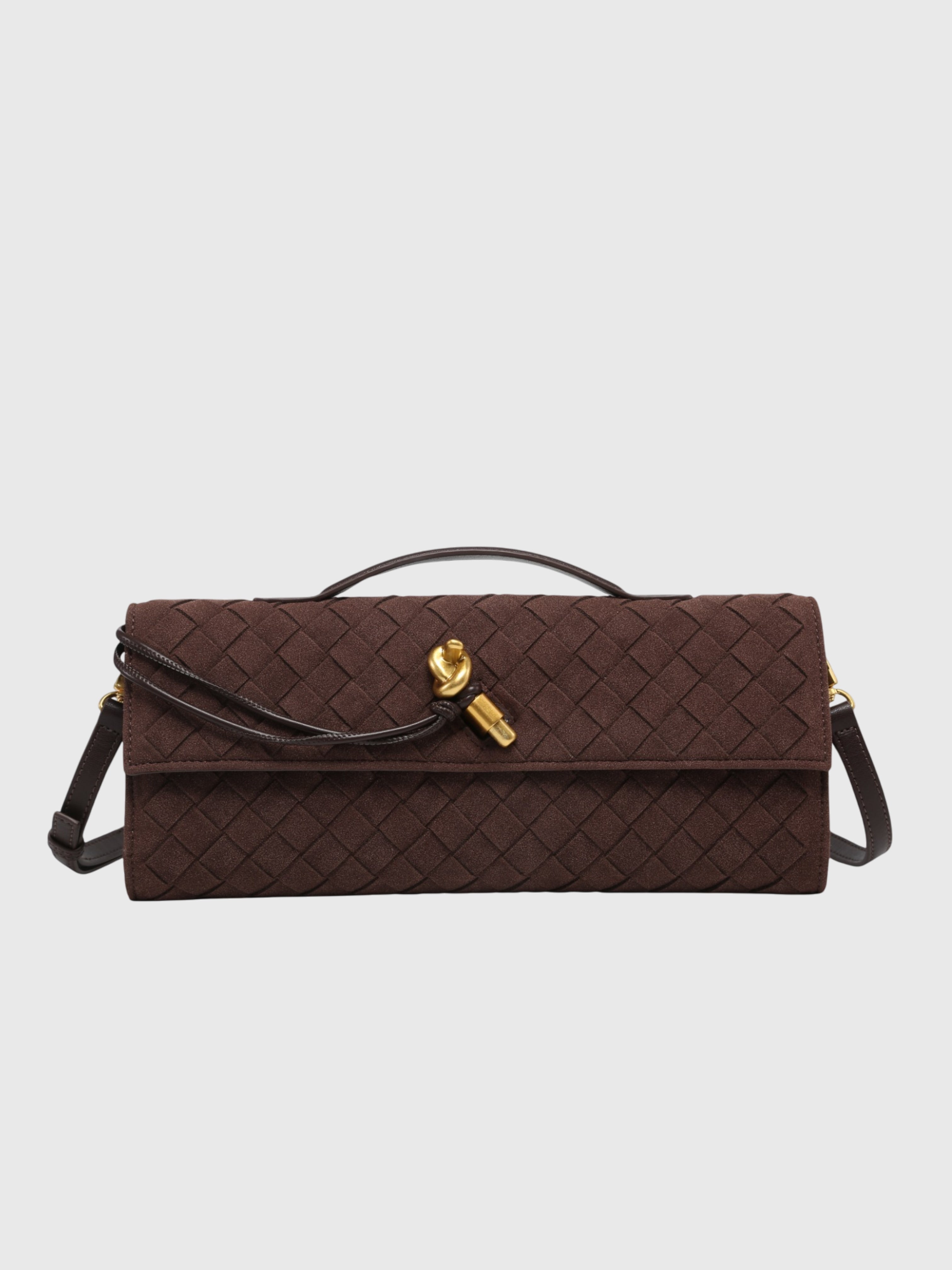 Kers | Luxe Geweven Suède Clutch