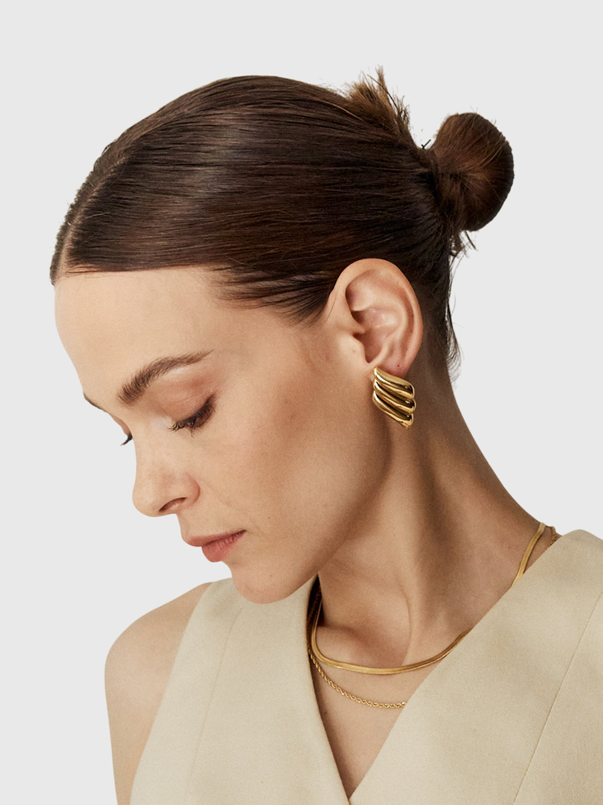 Aitana | Drie-Laags Vleugel Oorbellen