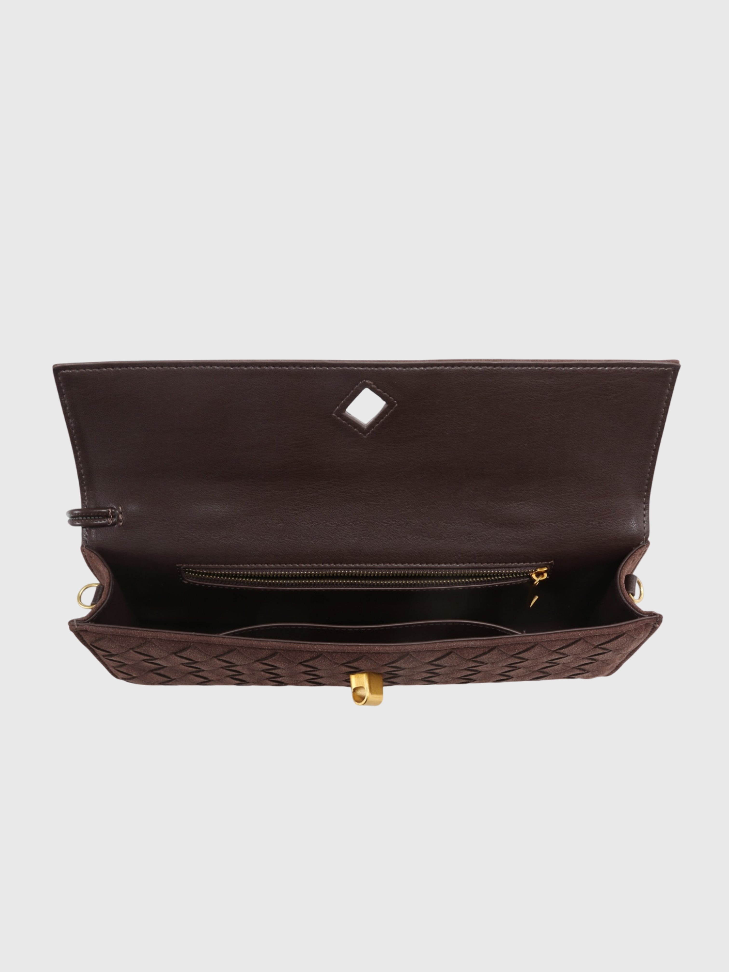 Kers | Luxe Geweven Suède Clutch