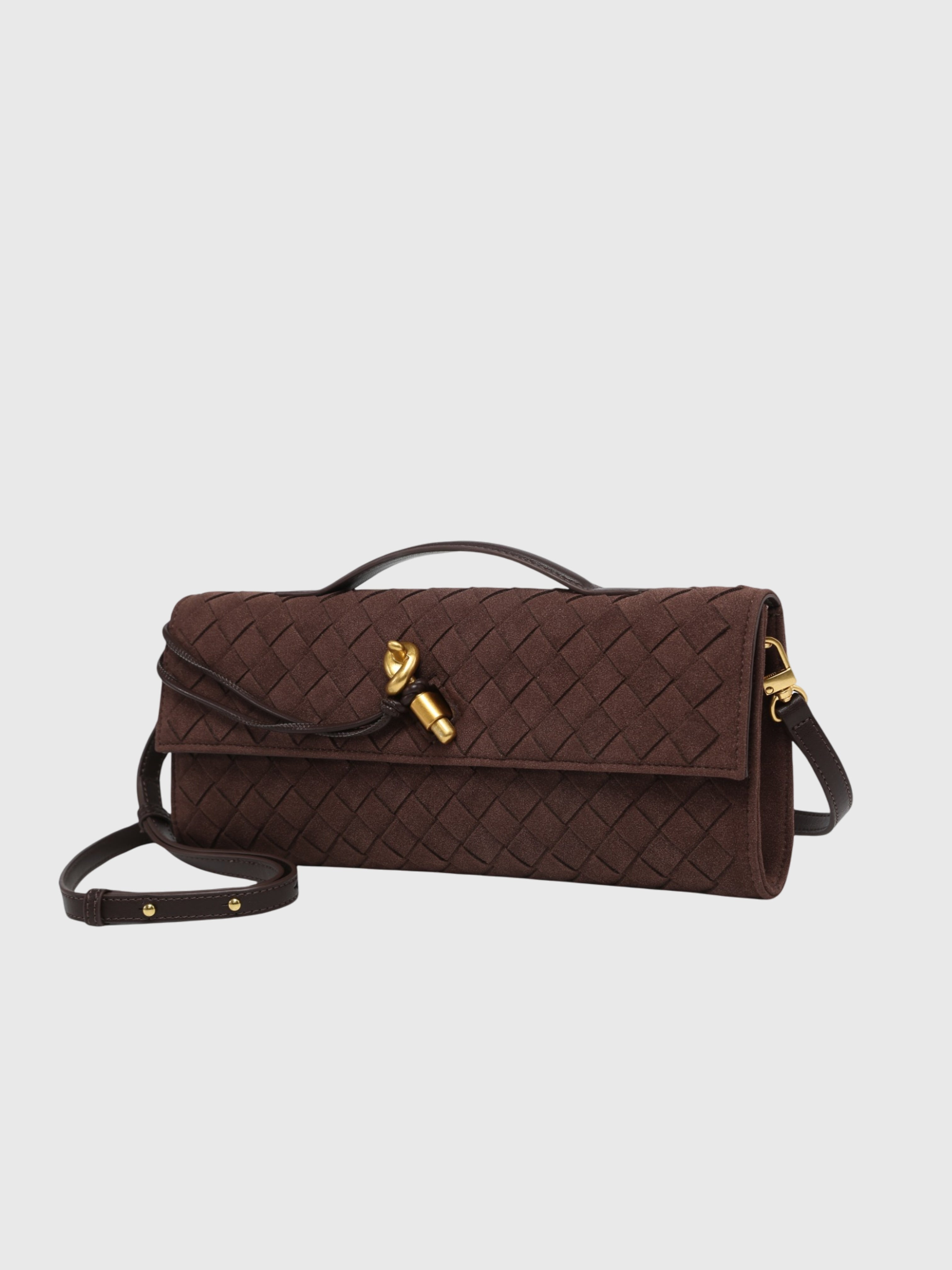 Kers | Luxe Geweven Suède Clutch