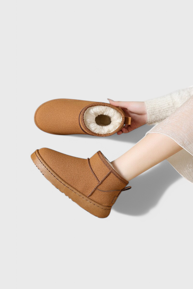 Serena | Korte laarzen van schapenleer